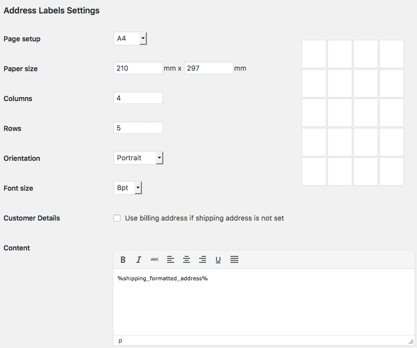 print orders and address labels woocommerce how to print address labels