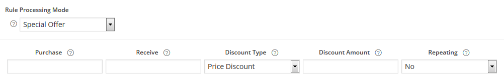 Special Offer Settings