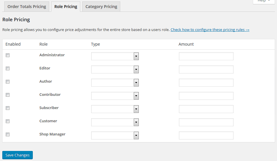 Roles Discounts