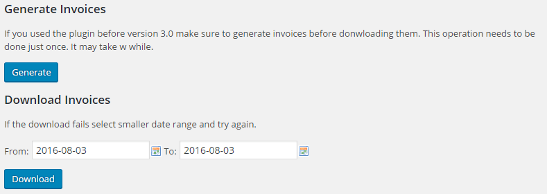 Generate Invoices
