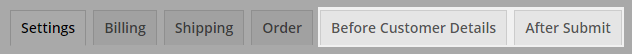 Tabs for custom sections