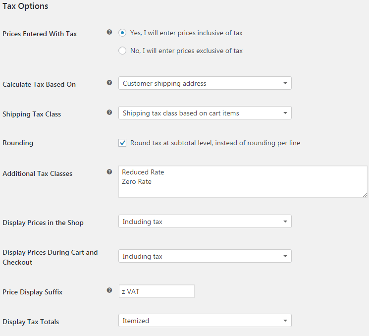 Tax options