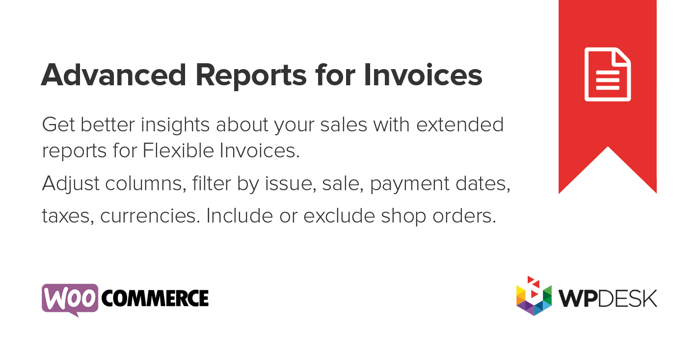 Advance report. Pdf Invoices and Packing Slips for WOOCOMMERCE.