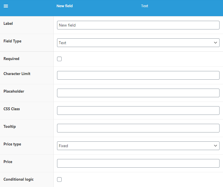 WooCommerce Flexible Product Fields - Fields Settings