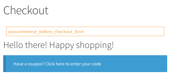Add text WooCommerce Checkout Page
