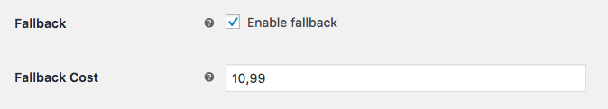 WooCommerce UPS – fallback settings