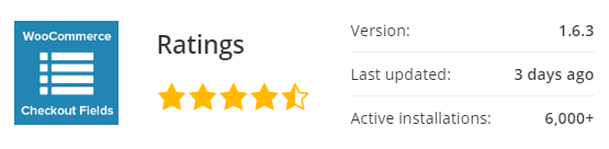 Flexible Checkout Fields - ratings and info
