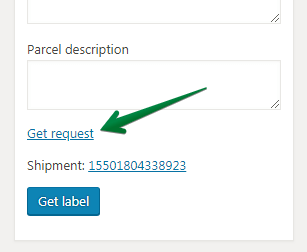 Get Request Link - DPD UK WooCommerce plugin