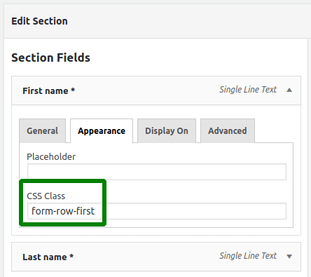 Set your own custom field class