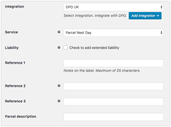 integrate DPD Local with WooCommerce shipping method