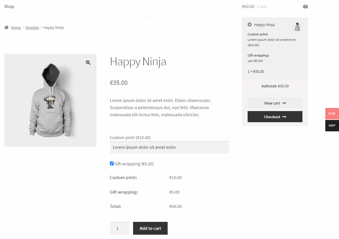 Currency switcher support in Flexible Product Fields