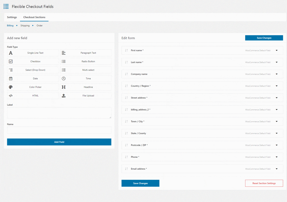 Flexible Checkout Fields 3.0 - full screen and more space