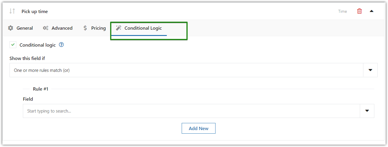 Conditional Logic: Flexible Product Fields