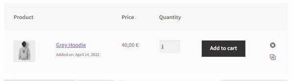 add or remove item quantity