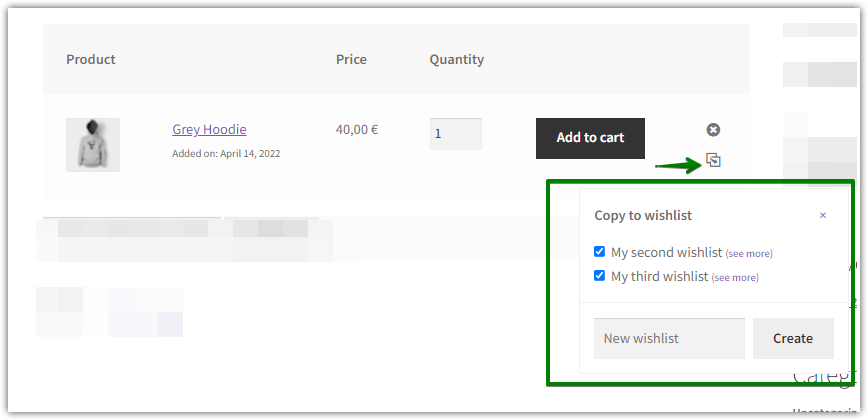 copy products from one wishlist to another